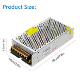 SHNITPWR 24V 5A 120W Switching Power Supply Adapter Transformer AC 110V 220V to DC 24 Volt 5amp 4.5A 4A 3.5A 3A 2A 1A Converter LED Driver 2 Channels for LED Lighting Projects 3D Printer CCTV Camera